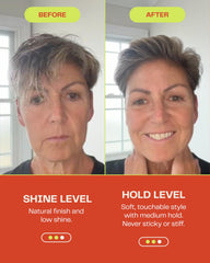 Barb Soft Clay Pomade applied to damp hair for defined, natural finish