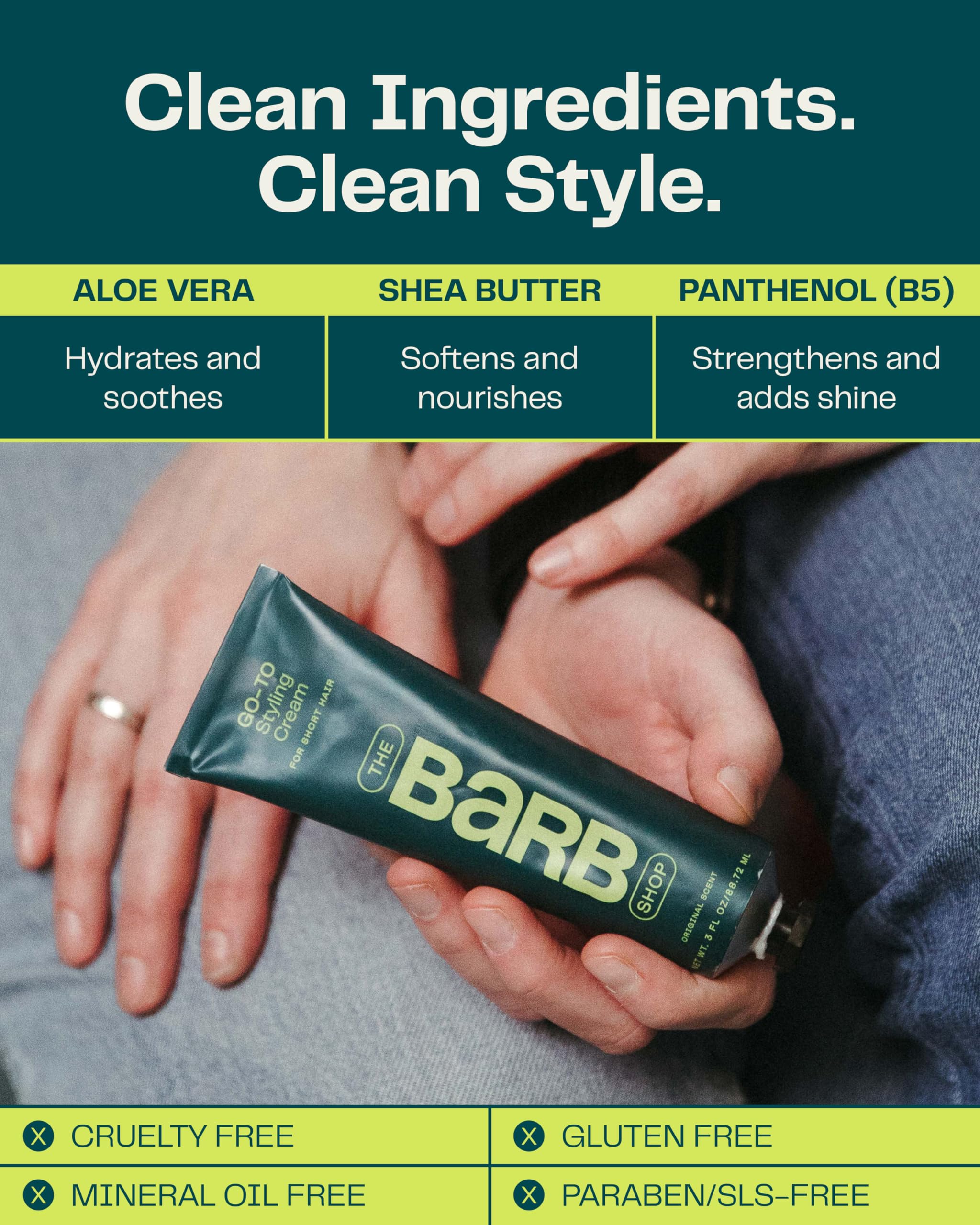 Barb Shop Barb Styling Cream paired with salt spray for added texture.