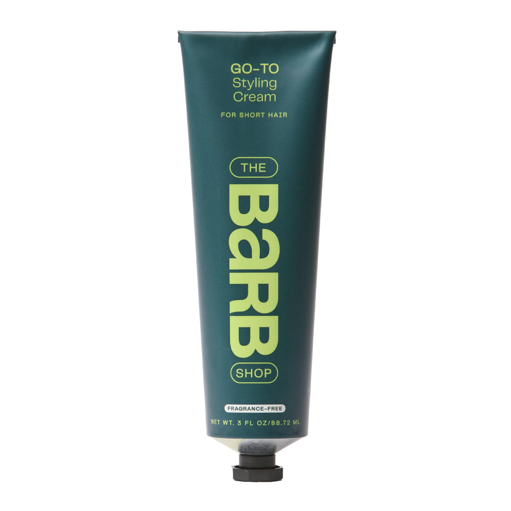 The Barb Shop Barb Styling Cream soft hold for daily definition.