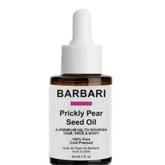 BARBARI Prickly Pear Oil bottle shows premium hydration.