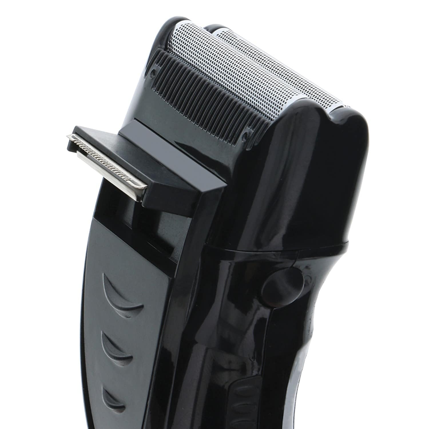 Barbasol ergonomic handle design for comfortable control during shaving.