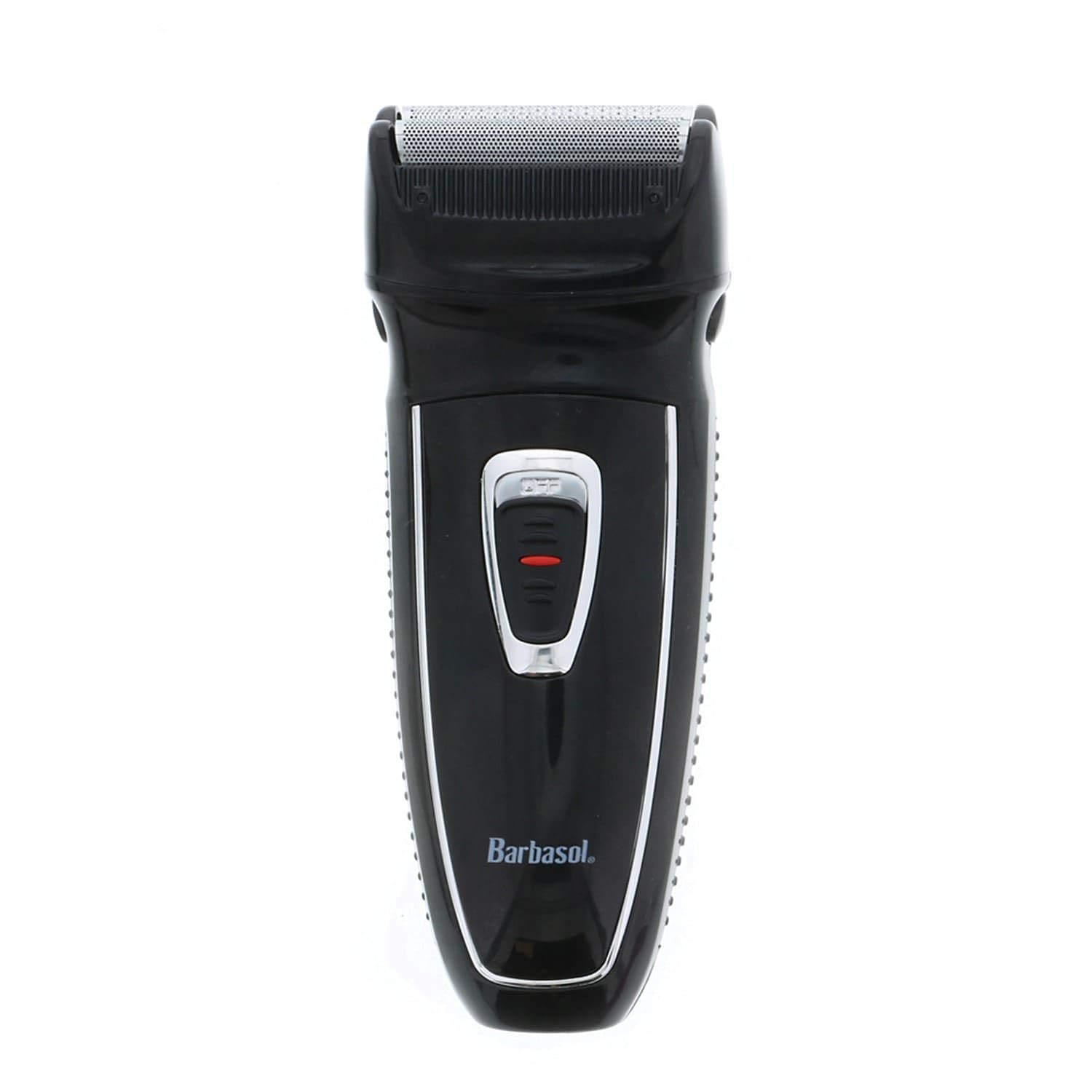 Barbasol stainless steel blades close-up showing durable precision for smooth results.