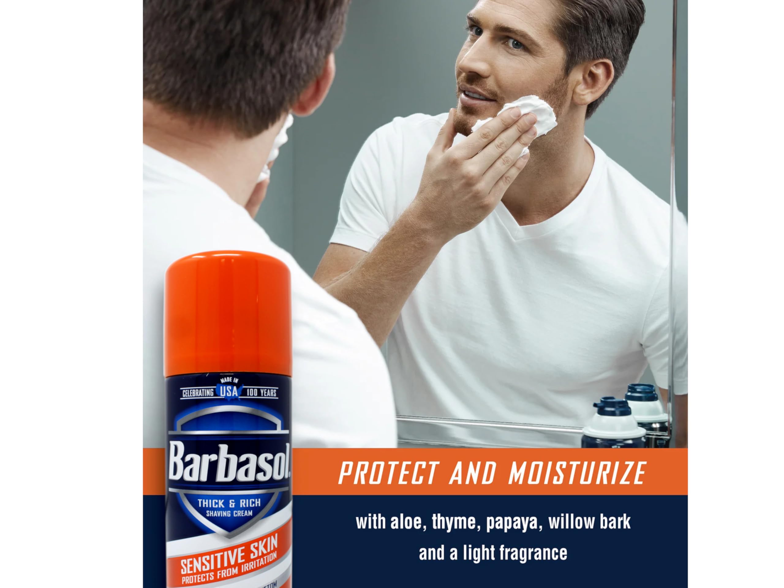 Barbasol three pack provides a convenient daily supply.
