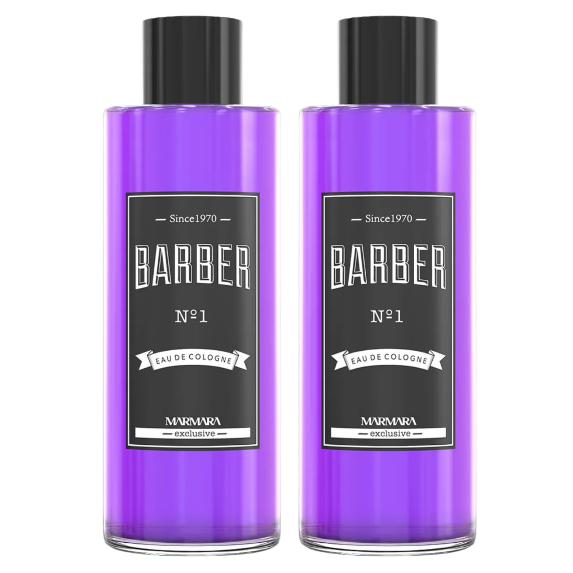 Barber Marmara Cologne purple 500ml bottles, ideal for modern barbers and traditional shaving.