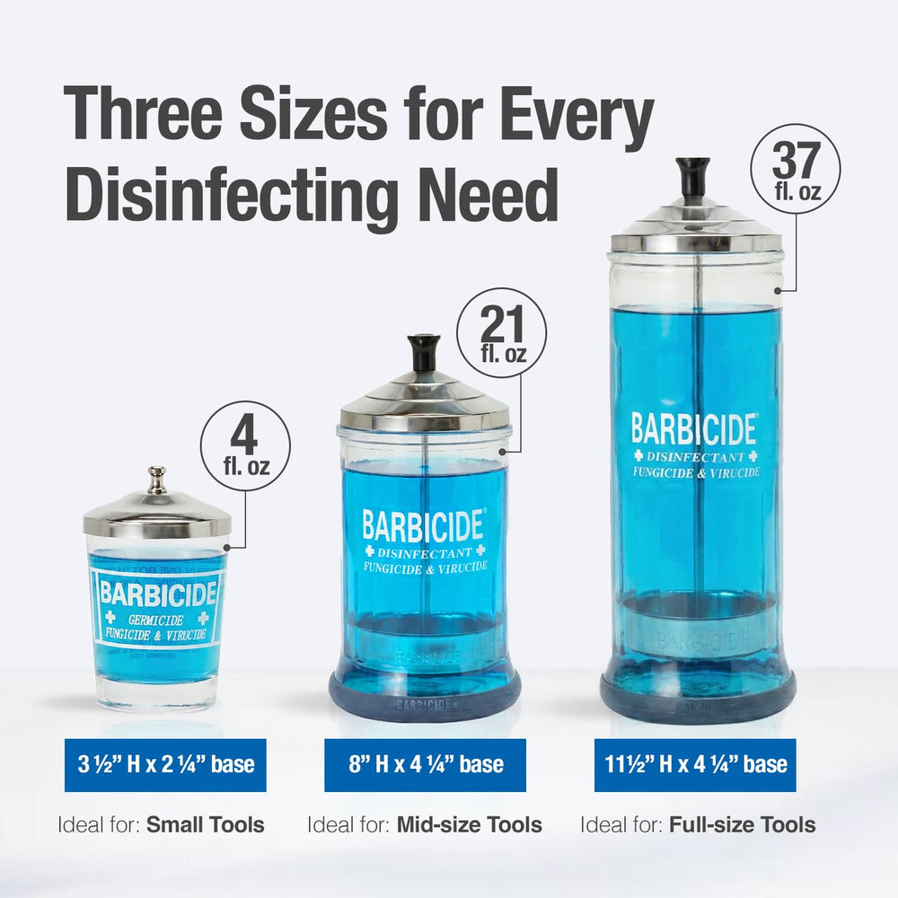 BARBICIDE large jar fits combs, brushes, scissors, and clippers