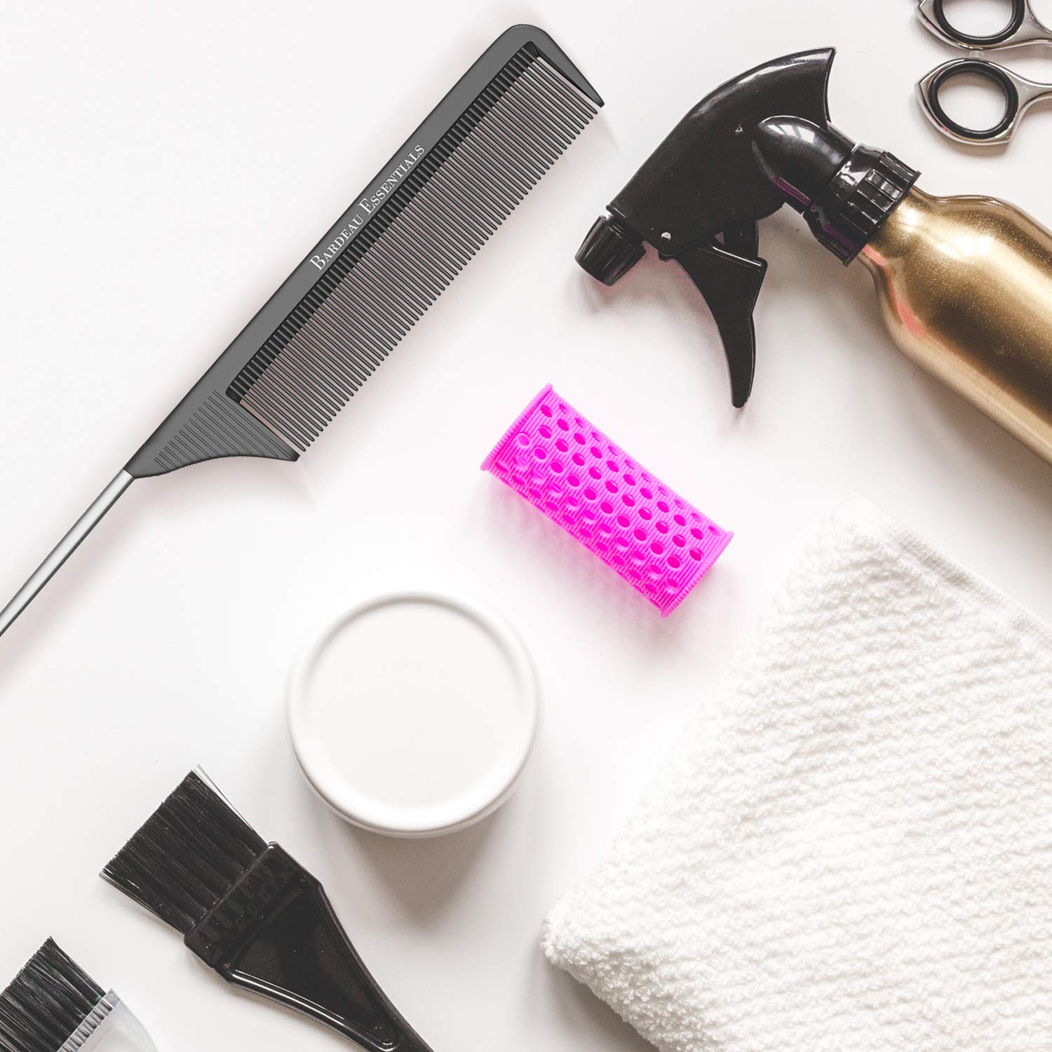 Bardeau Essentials comb and pintail ideal for precise parting and styling versatility.