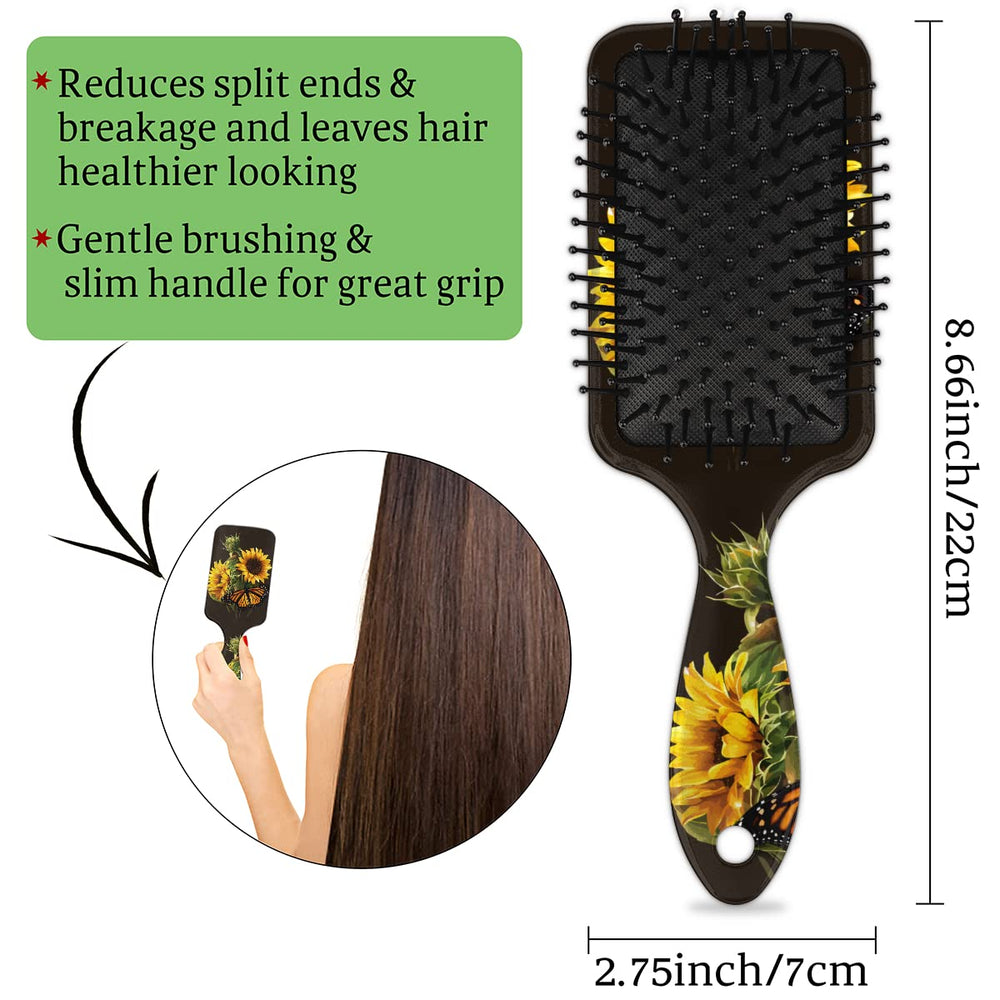 Bardic Sunflower Butterfly Hair Brush wet-use for conditioner distribution