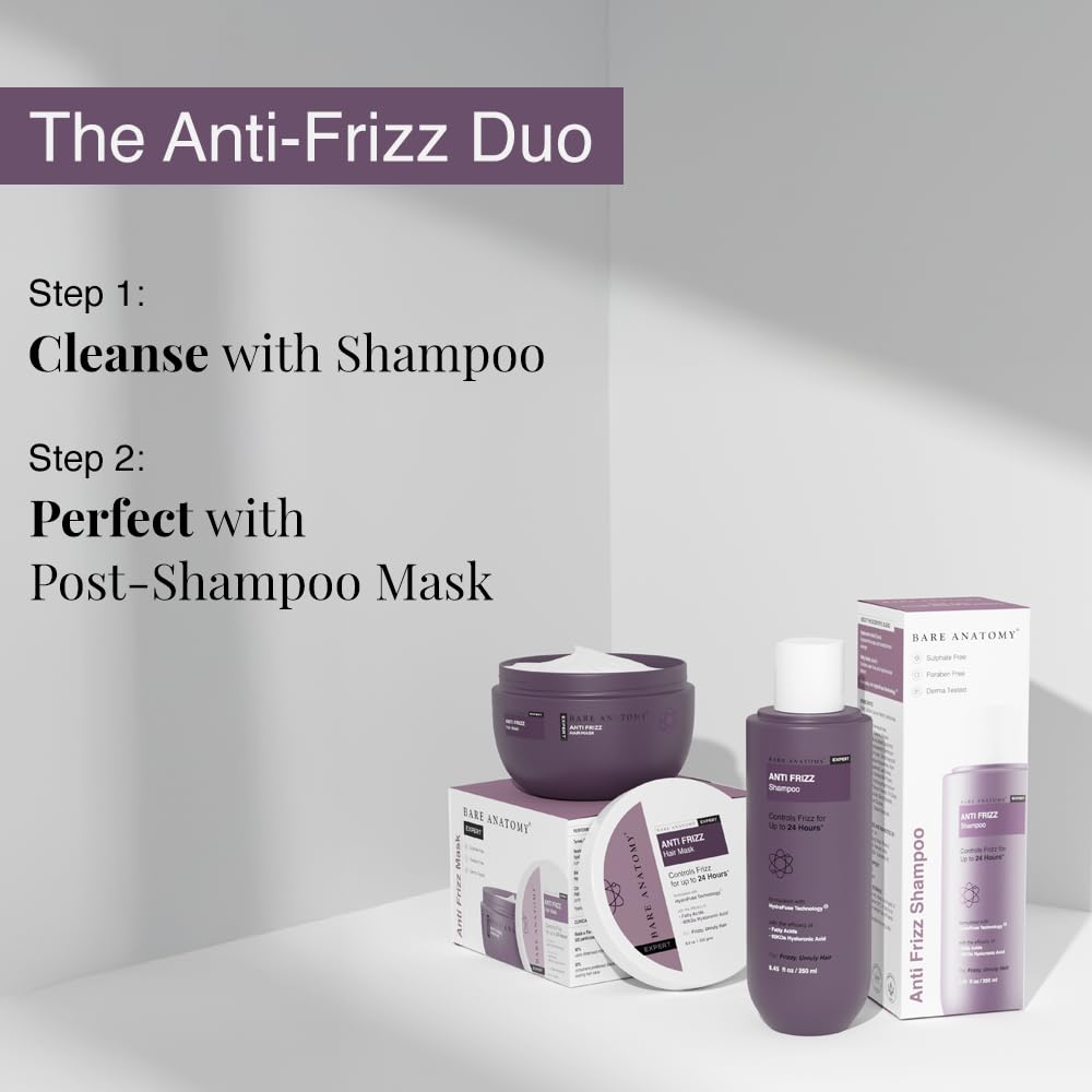 Bare Anatomy before-after shows reduction in frizz