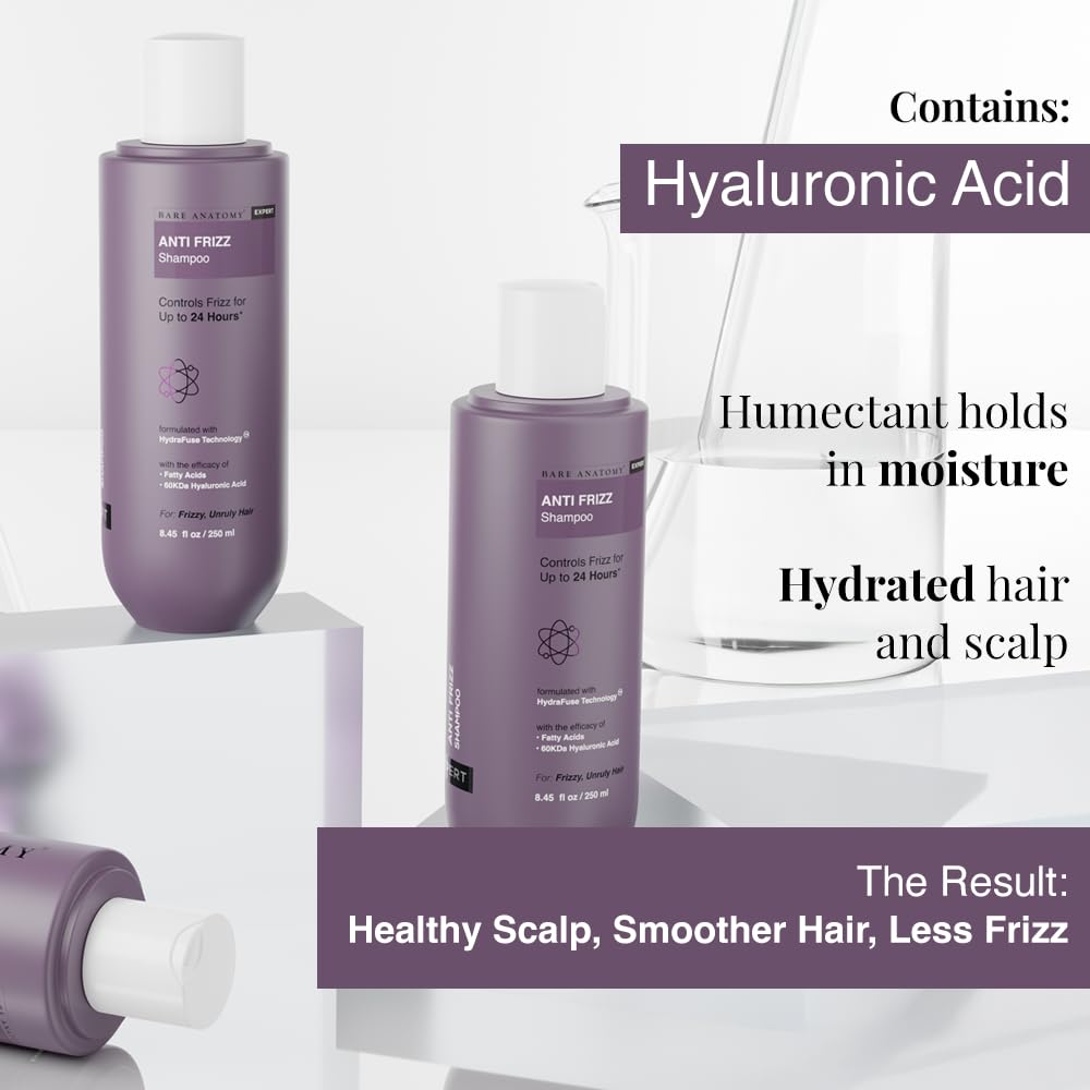 Bare Anatomy hydrated hair aided by hyaluronic acid