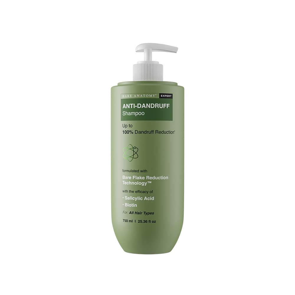 Bare Anatomy Expert Anti-Dandruff Shampoo bottle for oil control and flakes reduction