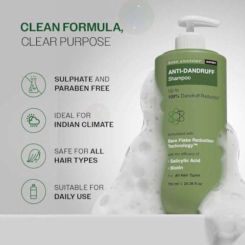 Bare Anatomy bottle beside towel for daily scalp care