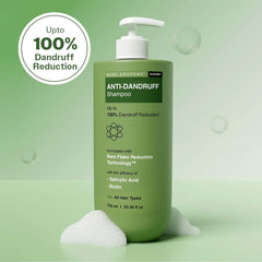 Bare Anatomy Expert Anti-Dandruff Shampoo lather on scalp demonstrates gentle cleansing and exfoliation