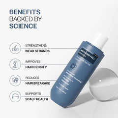 Bare Anatomy hair follicle strengthening graphic suggesting reduced breakage during styling.