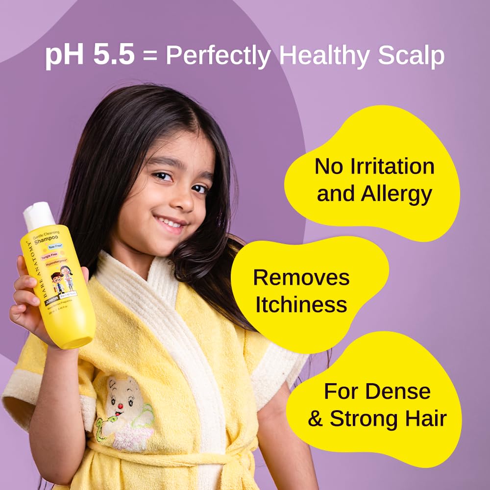 Bare Anatomy Junior shampoo in kids bath scene for gentle cleansing