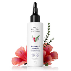 Bare Anatomy Nature x Science rosemary hibiscus oil bottle for scalp nourishment.