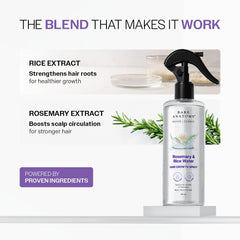 Bare Anatomy Rosemary Water Spray bottle with visible rosemary and rice water ingredients