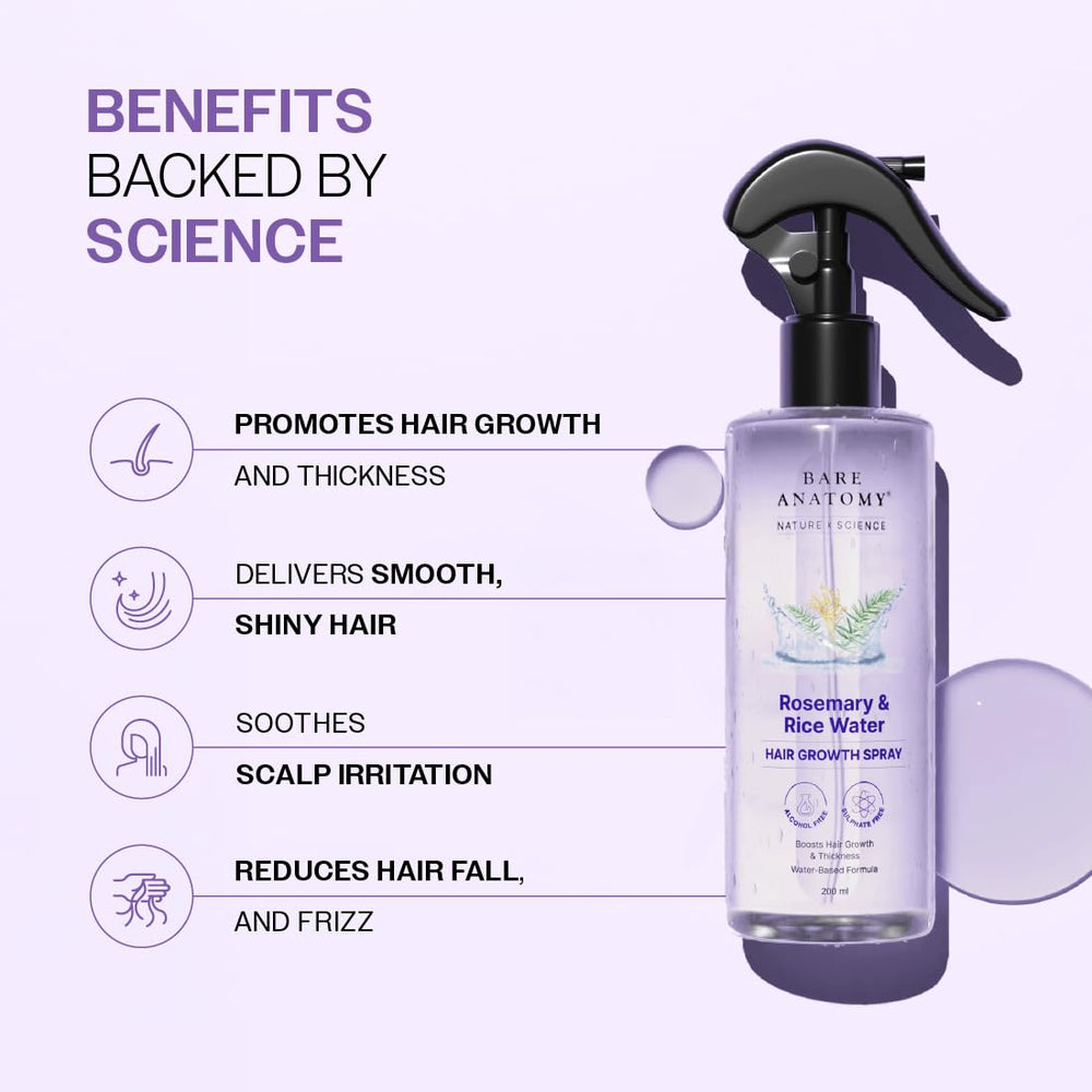 Bare Anatomy Rosemary Water Spray label close-up highlighting natural formula