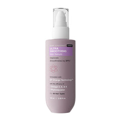 Bare Anatomy Ultra Smoothing Serum bottle being poured for smoother, hydrated hair