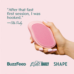 Bare August foot scrubber in the shower demonstrates easy cleaning and convenient use.