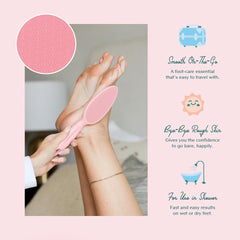 Bare August pedicure foot buffer softens dryness for better texture
