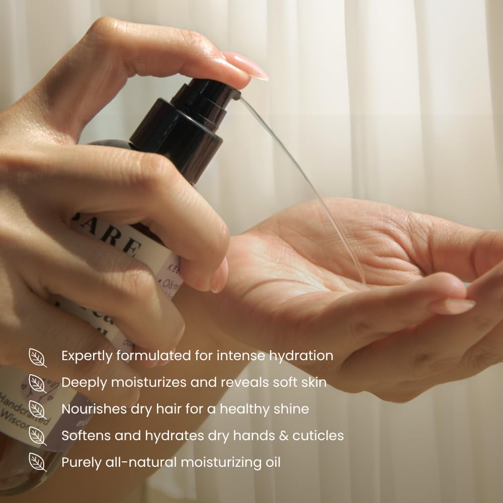 BARE BOTANICS hair-care-oil nourishes and softens hair with daily use.