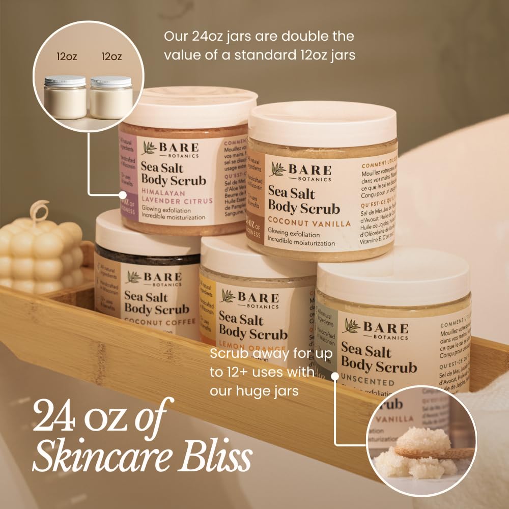 Bare Botanics scrub wooden spoon for easy scooping