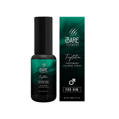 Bare Chemist Temptation bottle close-up showing premium pheromone fragrance.