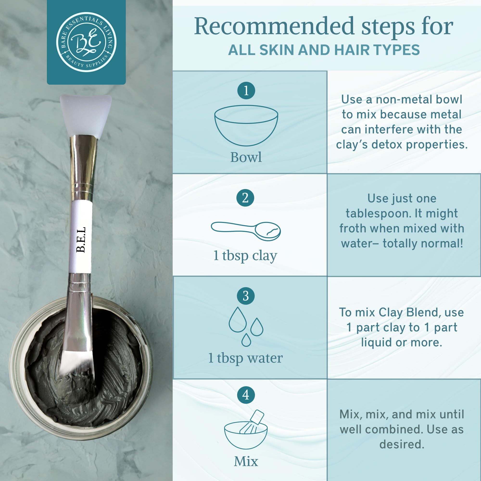 Bare Essentials Living charcoal-clay blend for soap making and DIY beauty
