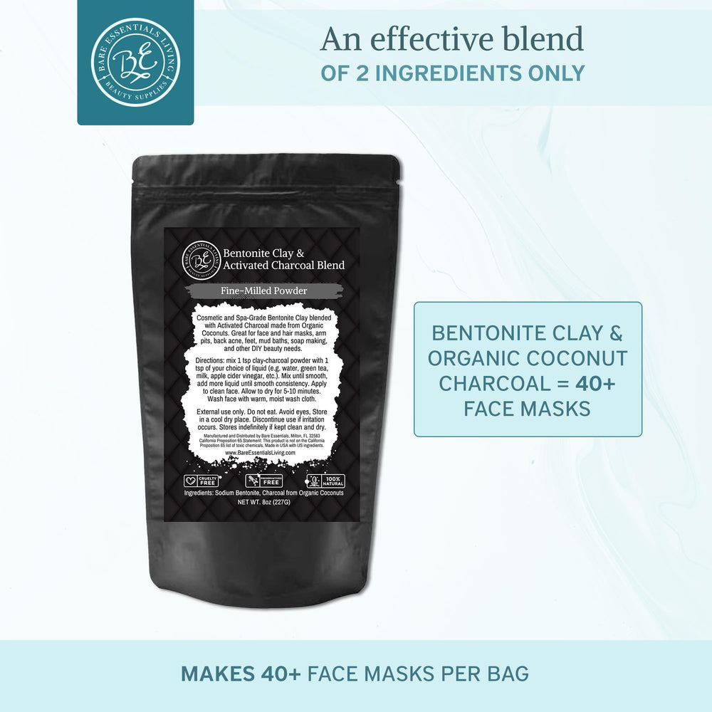 Bare Essentials Living at-home spa kit with clay and charcoal blends