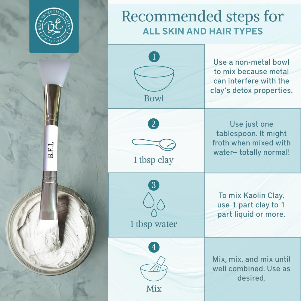 Bare Essentials Living Kaolin Clay Bath Bomb Mix for soothing baths.