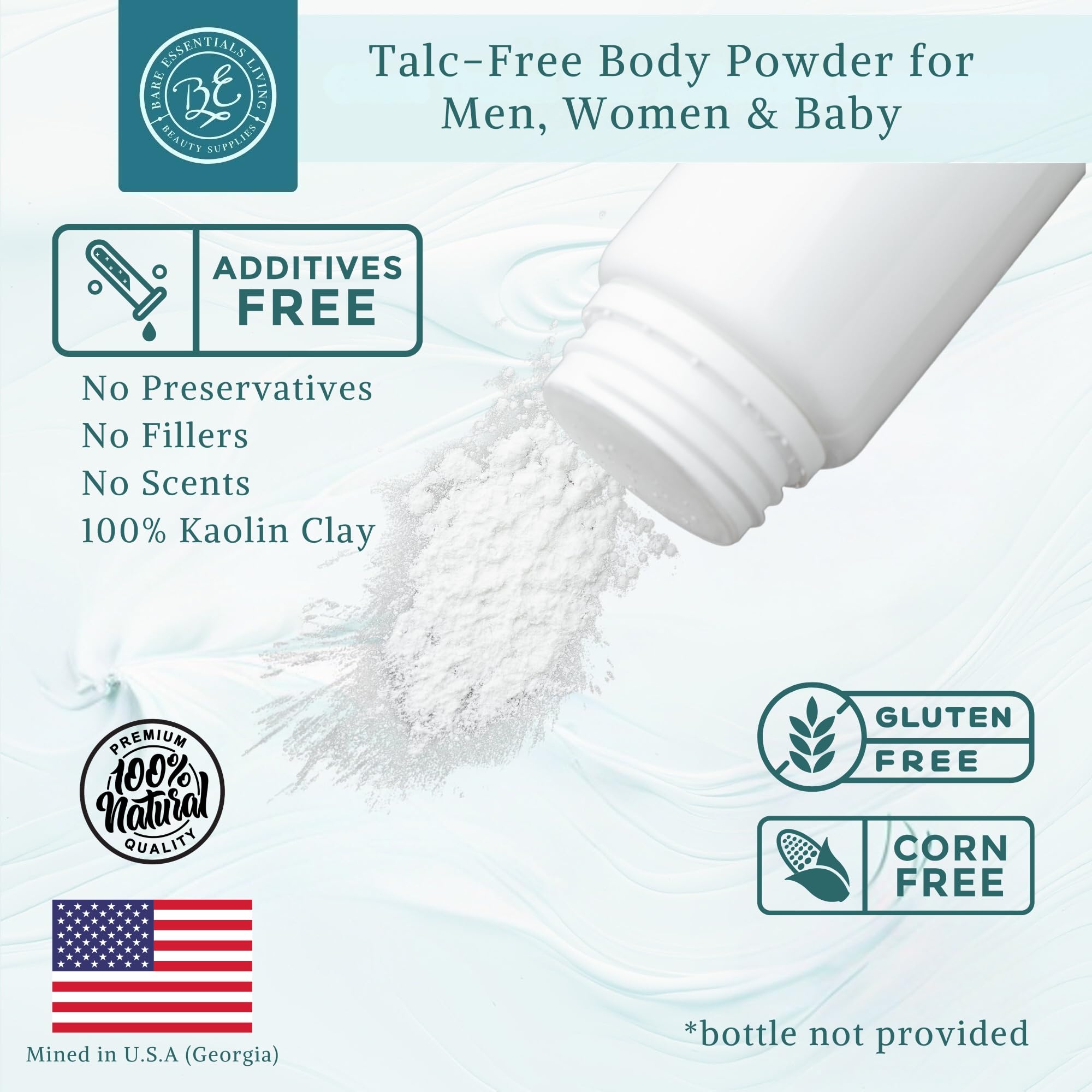 Bare Essentials Living kaolin clay deodorant base for fresh daily use