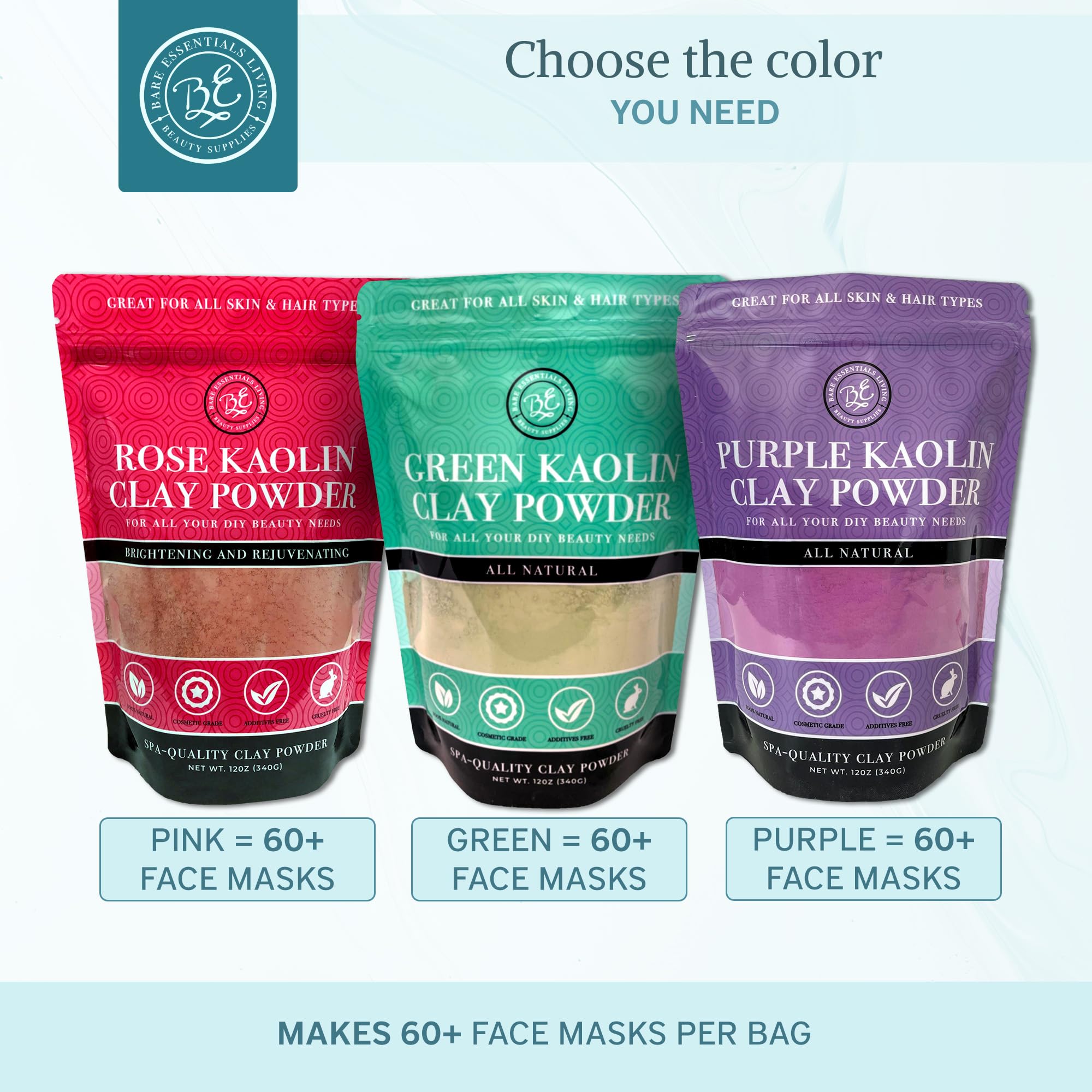 Bare Essentials Living pink kaolin clay seed bombs support soil-friendly planting.
