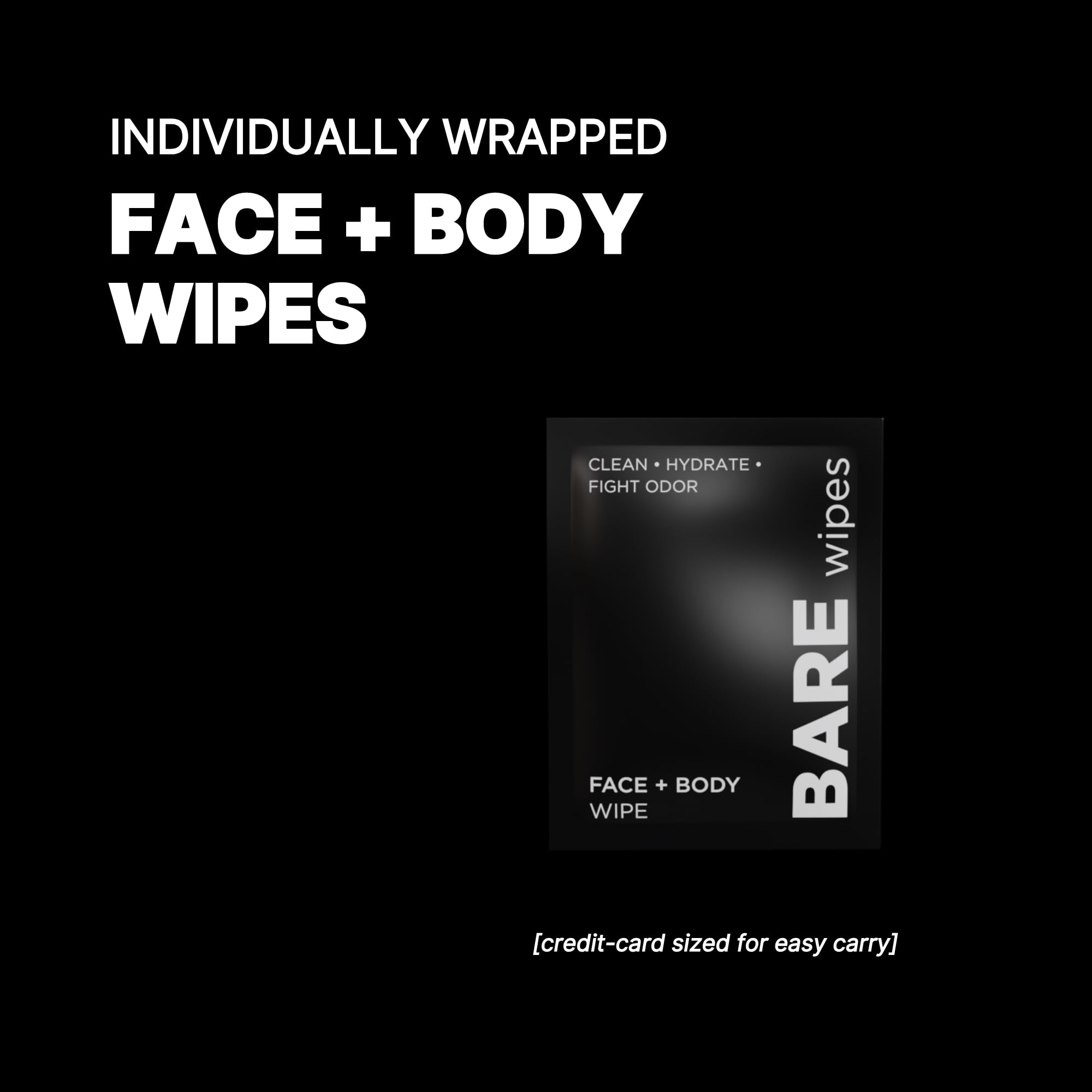 BARE Wipes travel pack open for quick cleanups during trips