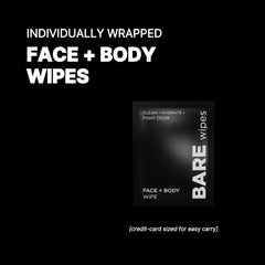 BARE Wipes travel pack open for quick cleanups during trips