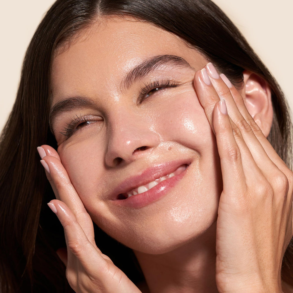 Barefaced Overachiever label detail showing bakuchiol and resveratrol ingredients with benefits.