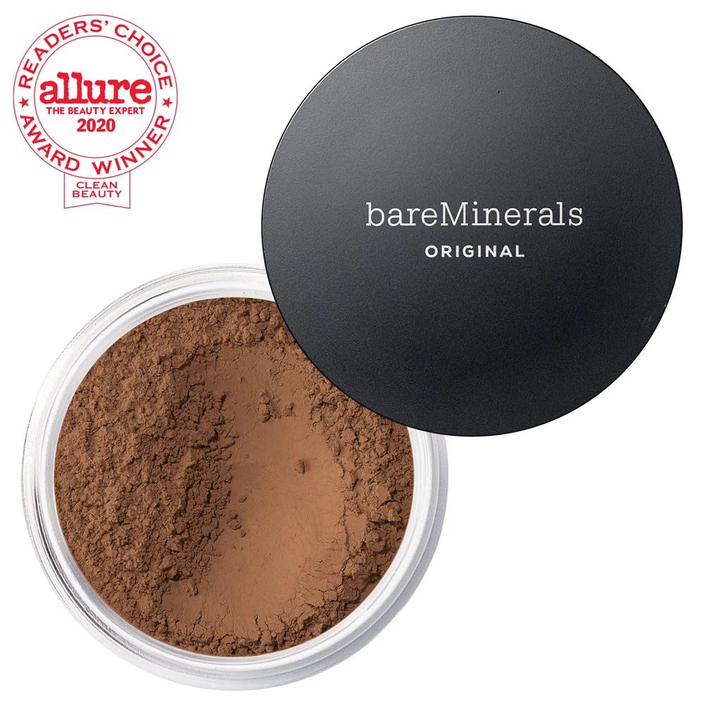 bareMinerals SPF 15 mineral protection helps shield skin during daytime.