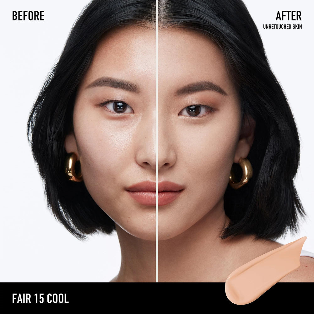 BareMinerals BarePro 24HR swatch on skin demonstrating true-to-tone coverage