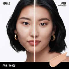 BareMinerals BarePro 24HR swatch on skin demonstrating true-to-tone coverage