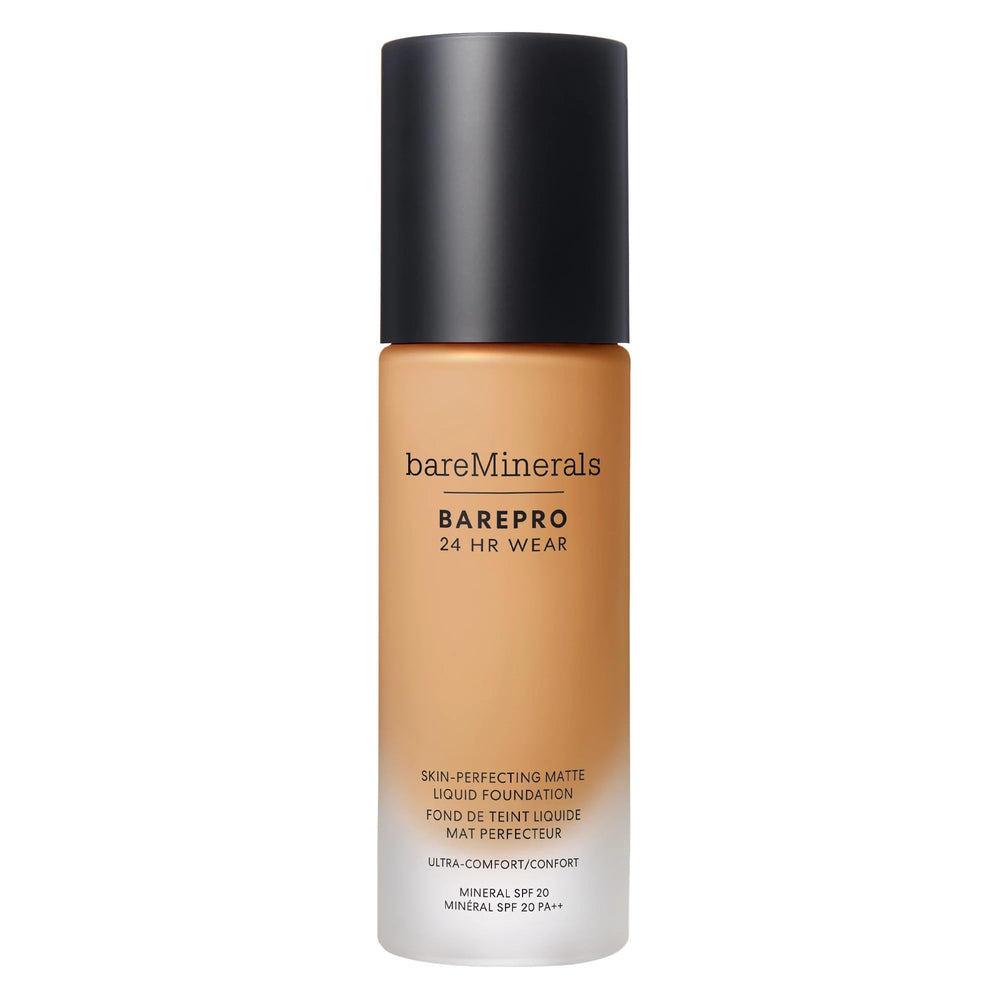 BareMinerals BarePro 24HR Wear bottle front showing matte finish and full coverage.