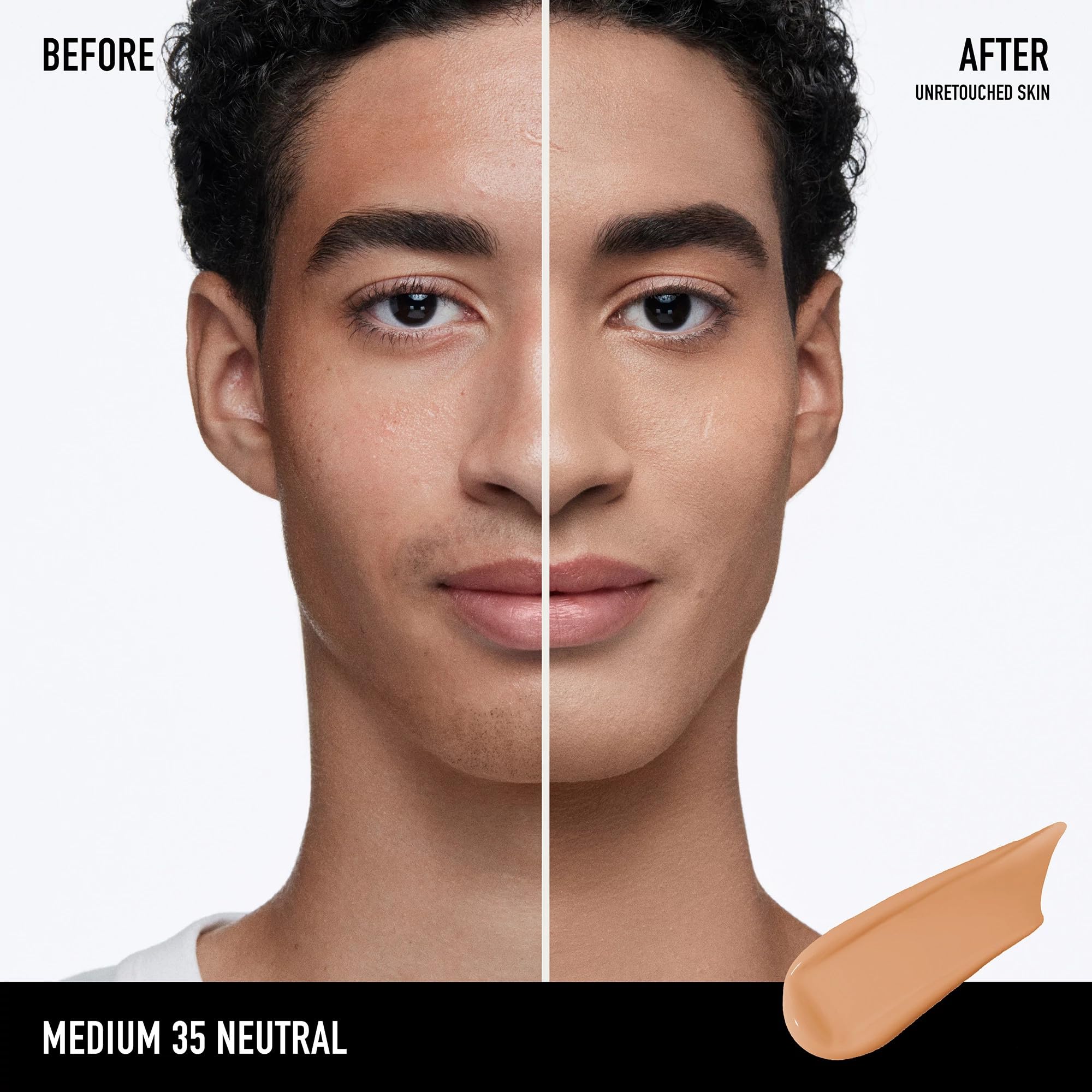 Texture swirl of Barepro 24HR Wear highlights breathable, skin-tone pigments