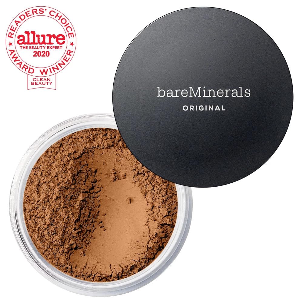 bareMinerals brush beside compact for feathered blend