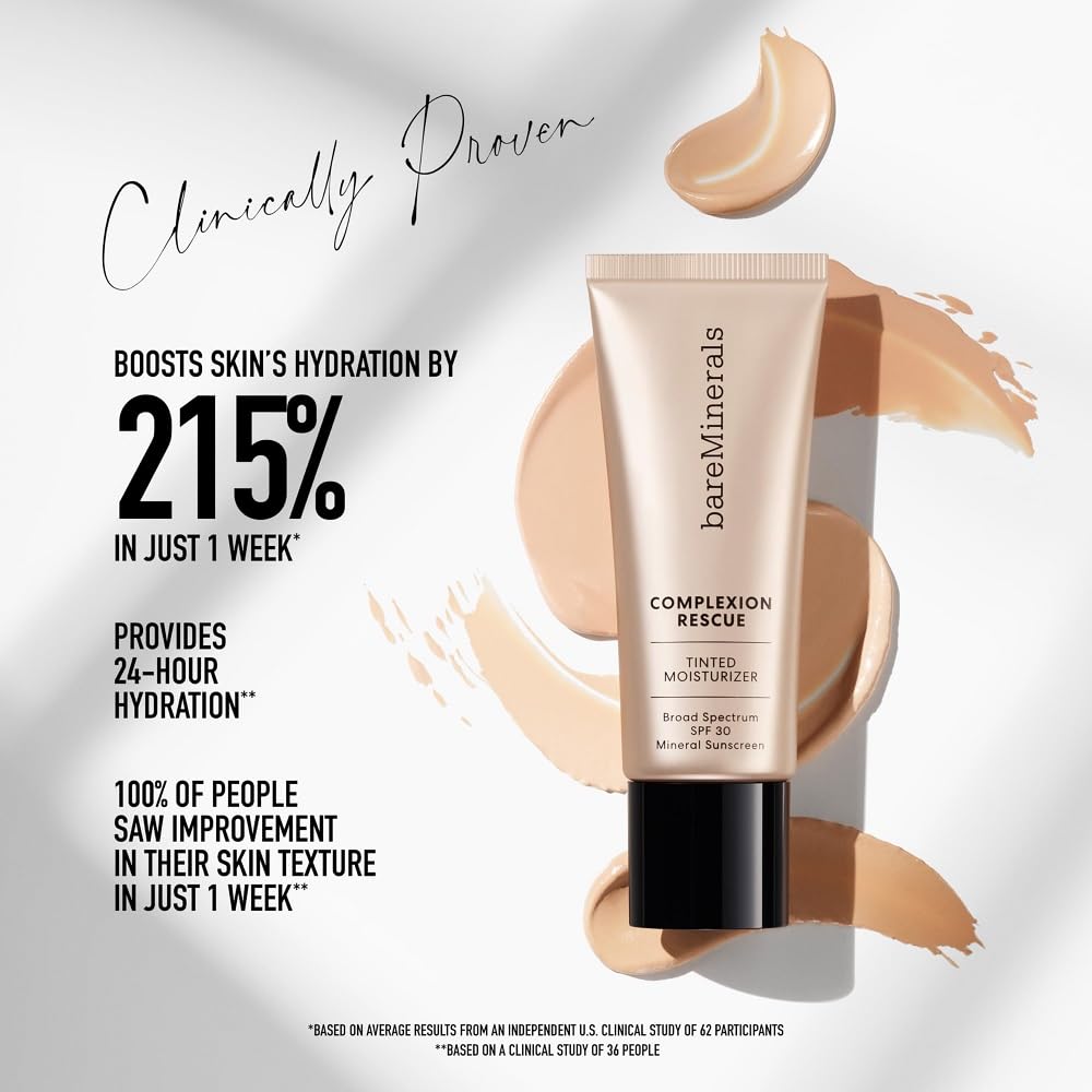 BareMinerals Complexion Rescue Desert 6.5 oil-free finish for a natural look.