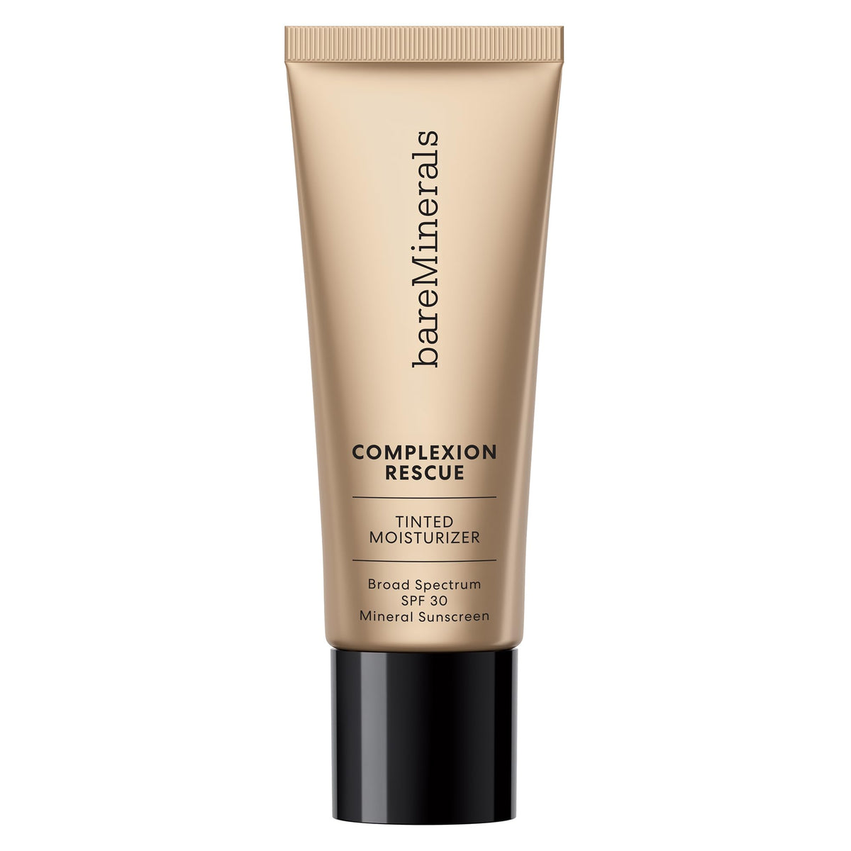 bareMinerals Complexion Rescue Desert 6.5 packaging front shows vegan formula and SPF 30 protection.