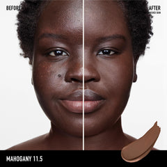 Complexion Rescue Mahogany 11.5 swatch demonstrates deeper shade on skin.