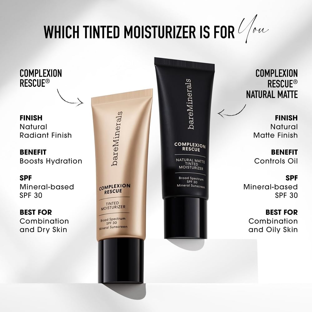 bareMinerals Complexion Rescue close-up texture reveals lightweight, oil-free finish.
