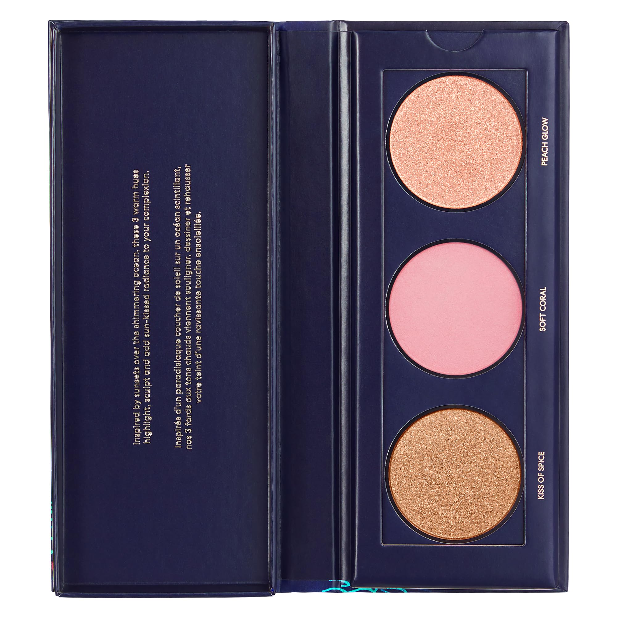 bareMinerals Gen Nude Blonzer Holiday Glow Palette closed compact showing talc-free formula for easy glow