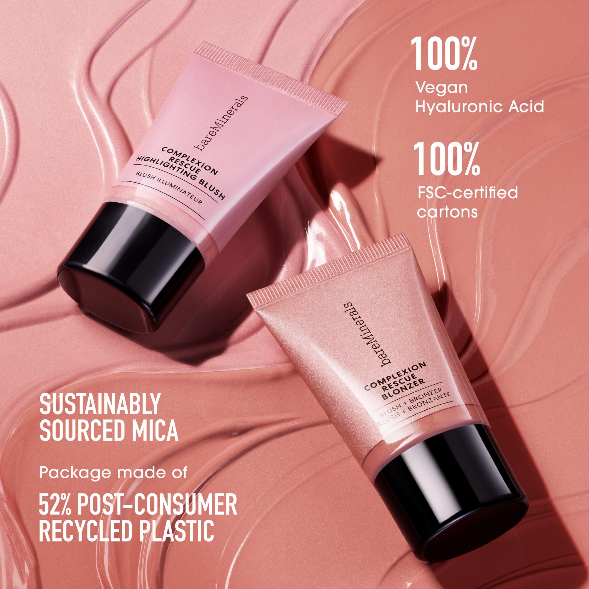 bareMinerals Highlighting Blush compact packaging for easy touch-ups