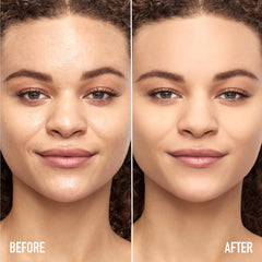 bareMinerals Mineral Veil texture close-up shows lightweight, oil-absorbing powder