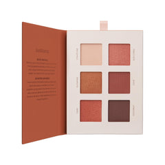bareMinerals Mineralist Eyeshadow Warmth palette with open swatches showing rich pigment and smooth finish