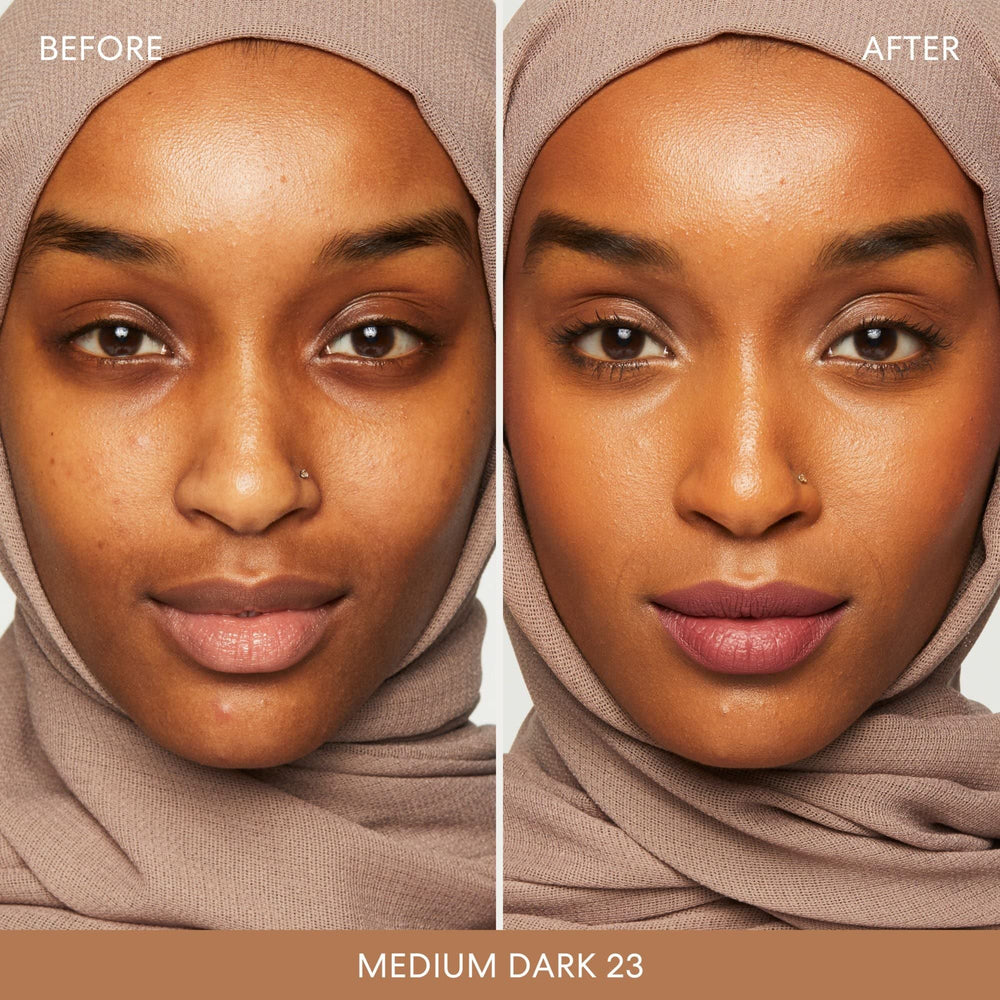 BareMinerals natural luminous finish on skin with this mineral foundation.